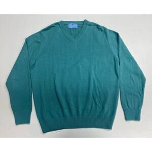 Men Ben Silver Charleston v-neck pima cotton pullover sweater, M